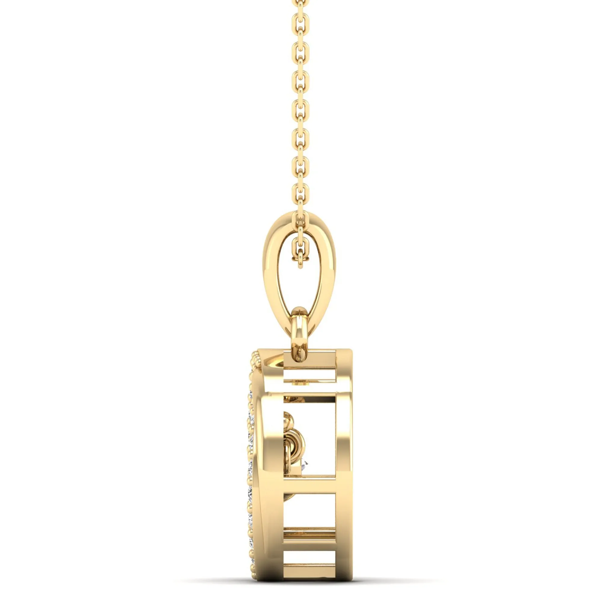 Ocean Whirl Dancing Diamond Pendant