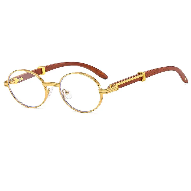 OEC CPO Unisex Vintage Small Round Luxury Oval Frame Sunglasses With UV400 Lens