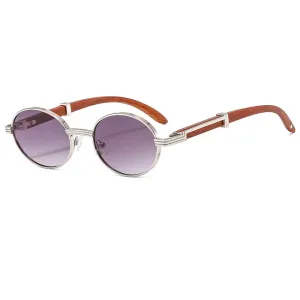 OEC CPO Unisex Vintage Small Round Luxury Oval Frame Sunglasses With UV400 Lens