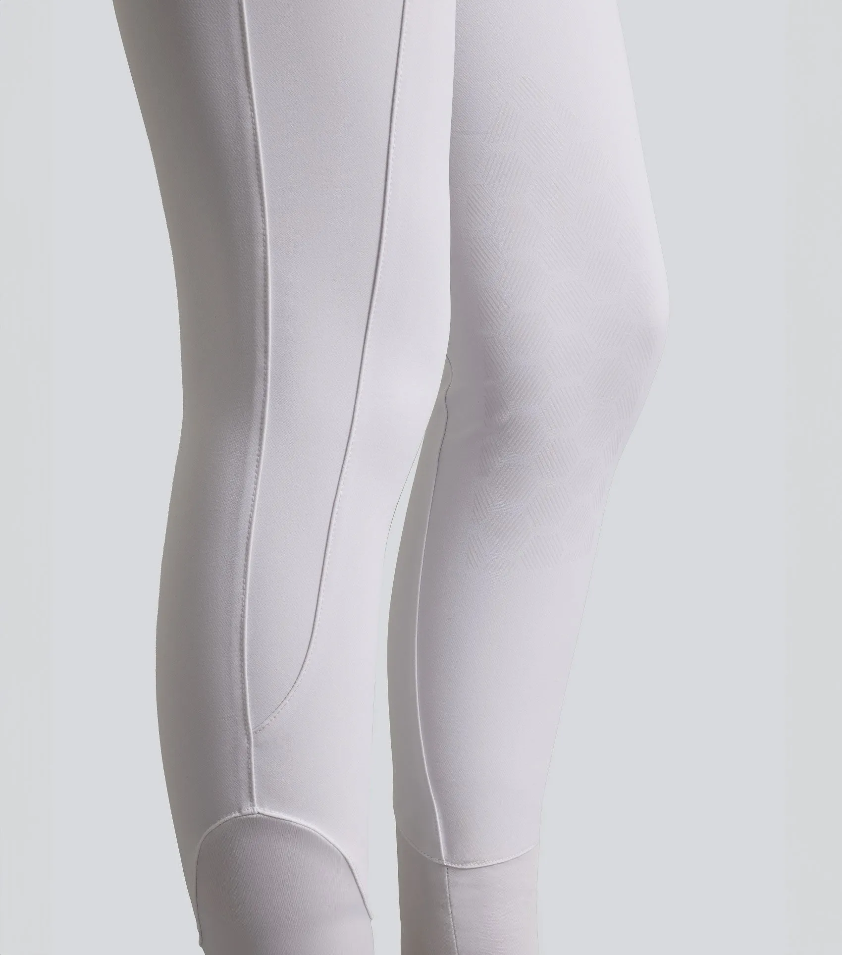 Ofena Womens Gel Knee Competition Riding Breeches White