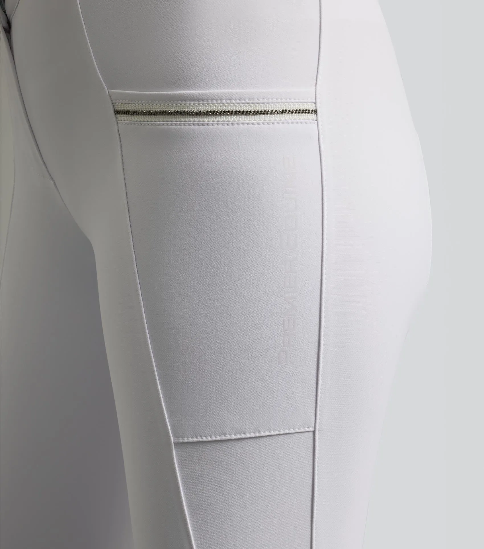 Ofena Womens Gel Knee Competition Riding Breeches White