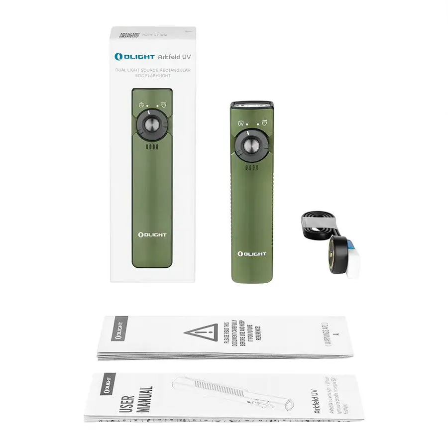 Olight Arkfeld UV 1000 Lumens with Dual Light Source EDC-White Light & UV Light