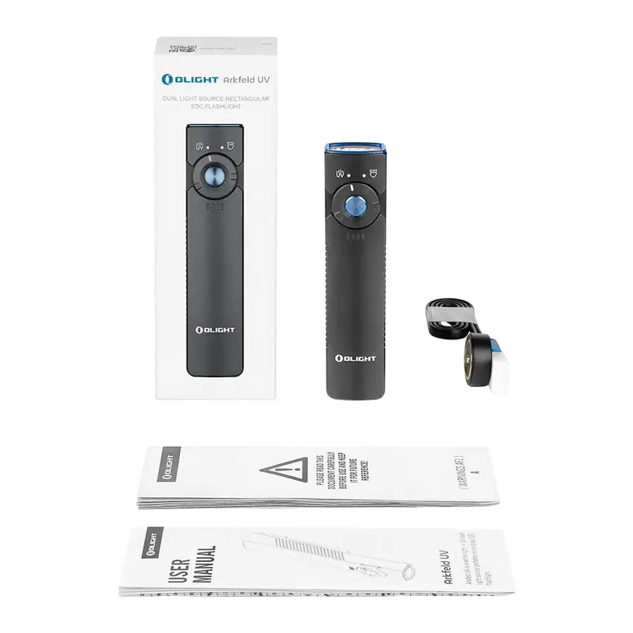 Olight Arkfeld UV 1000 Lumens with Dual Light Source EDC-White Light & UV Light