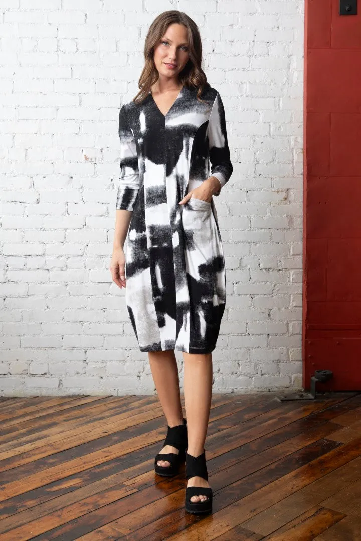 Olivia Print Cocoon Hem Dress