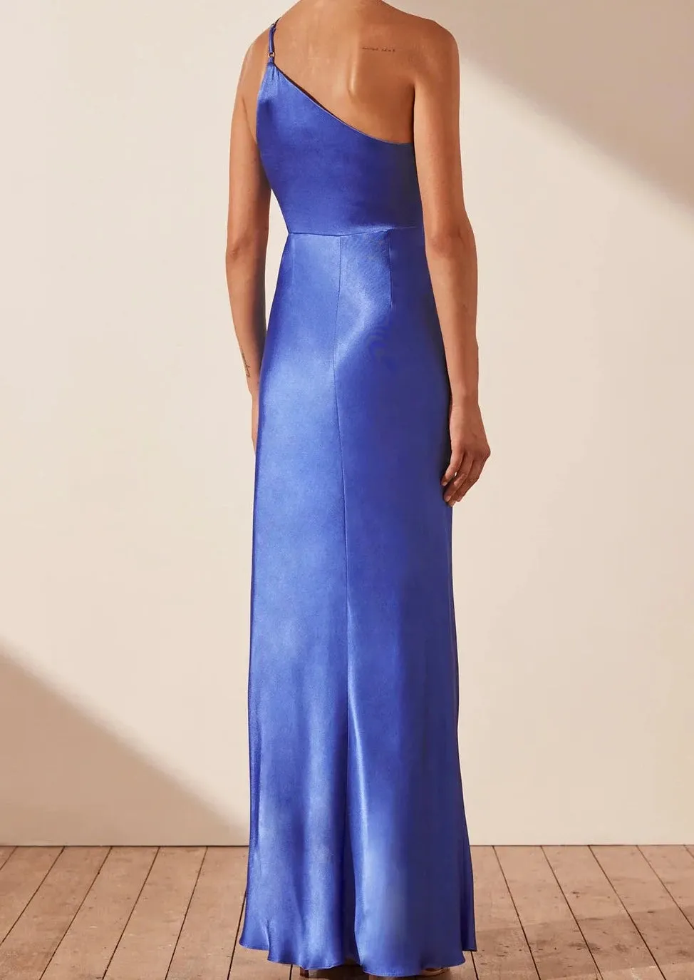 Oliviera Asymmetrical Gathered Maxi