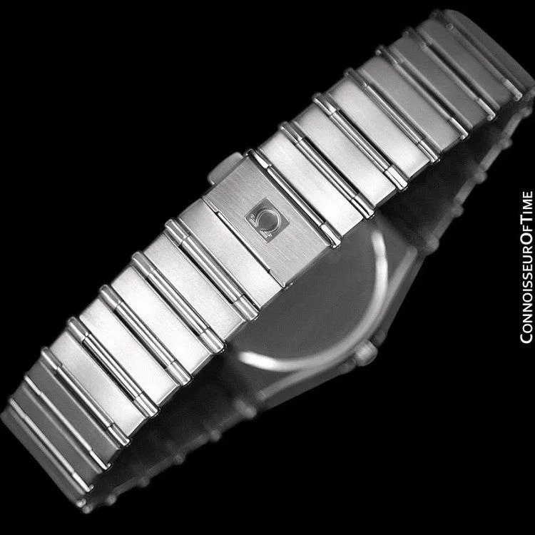 Omega Constellation Mens 35mm Day-Date Watch, Black Dial, Quartz - Stainless Steel