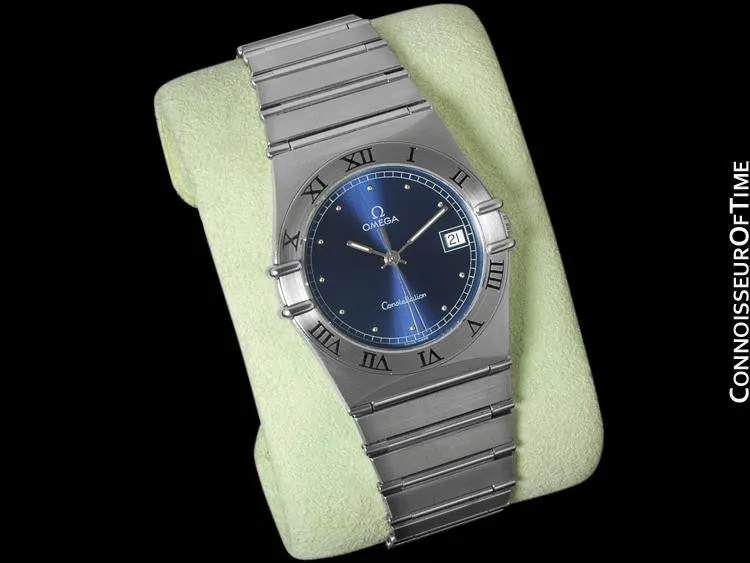 Omega Constellation Mens 35mm Watch, Quartz, Date - Brushed Stainless Steel