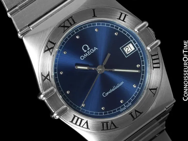 Omega Constellation Mens 35mm Watch, Quartz, Date - Brushed Stainless Steel