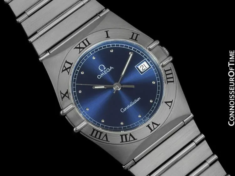 Omega Constellation Mens 35mm Watch, Quartz, Date - Brushed Stainless Steel