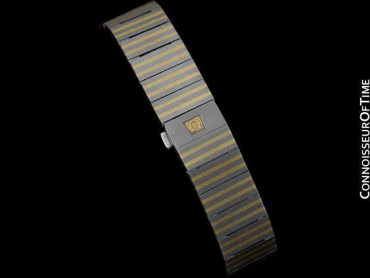 Omega Constellation Mens Bracelet Watch - Stainless Steel & 14K Gold Inlay - Rare Model