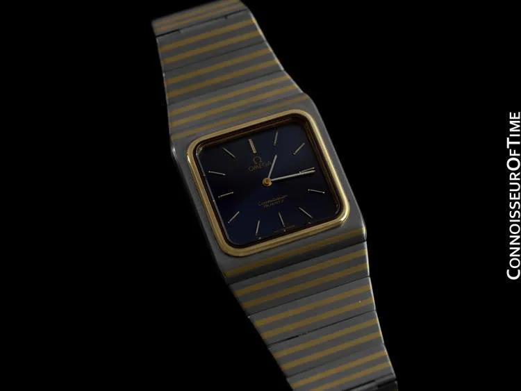 Omega Constellation Mens Bracelet Watch - Stainless Steel & 14K Gold Inlay - Rare Model