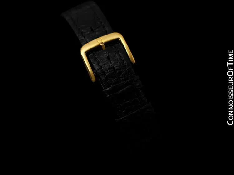 Omega De Ville Mens Midsize Dress Watch with Date - Solid 18K Gold and Stainless Steel