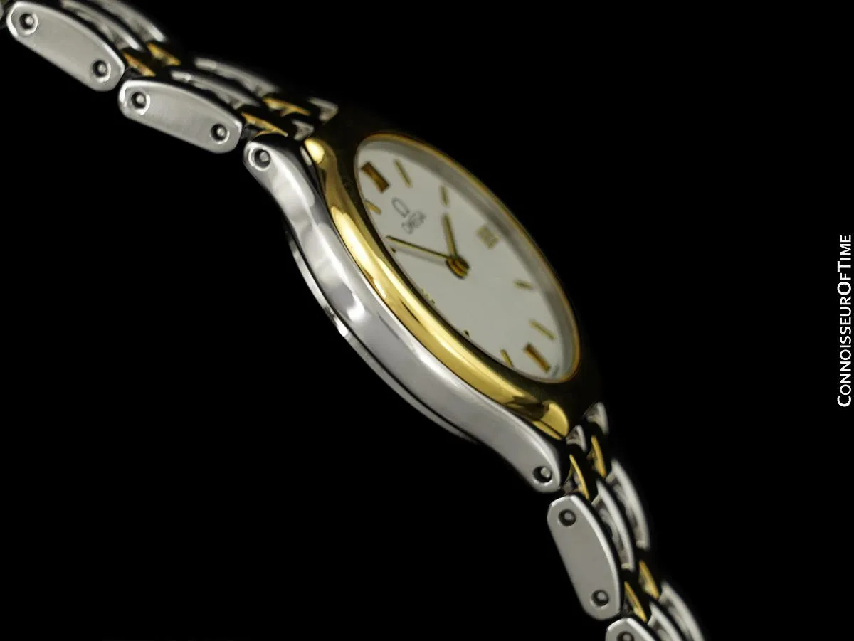 Omega De Ville "SYMBOL" Ladies Quartz Dress Watch - Stainless Steel & Solid 18K Gold