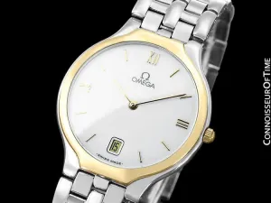 Omega De Ville "Symbol" Mens Quartz Dress Watch - Stainless Steel & Solid 18K Gold