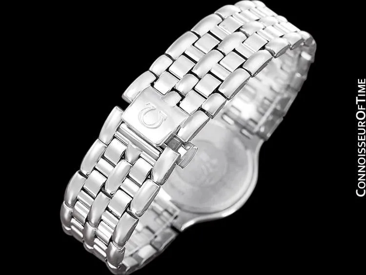 Omega De Ville "Symbol" Mens Quartz Dress Watch - Stainless Steel & Solid 18K Gold