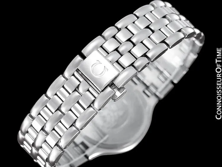 Omega De Ville "Symbol" Mens Quartz Dress Watch - Stainless Steel & Solid 18K Gold
