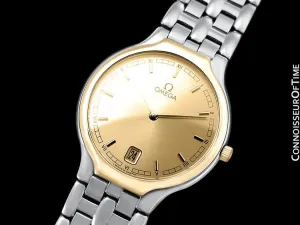 Omega De Ville "Symbol" Mens Quartz Dress Watch - Stainless Steel & Solid 18K Gold