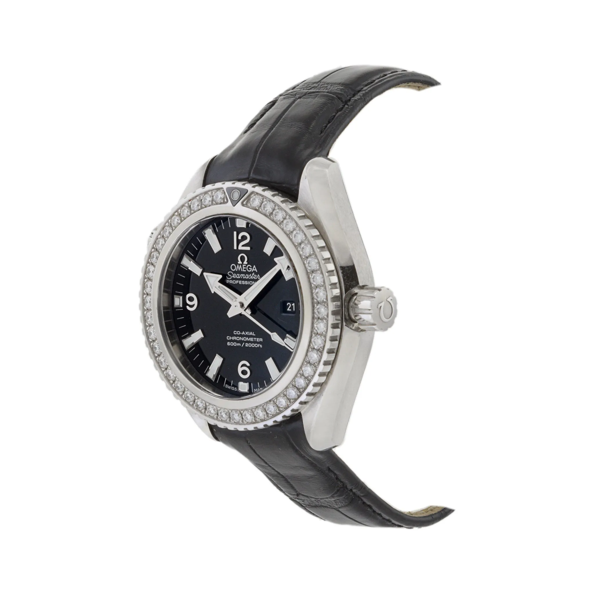 Omega Seamaster Planet Ocean Reference 232.18.38.20.01.001  Factory Set Diamond Bezel