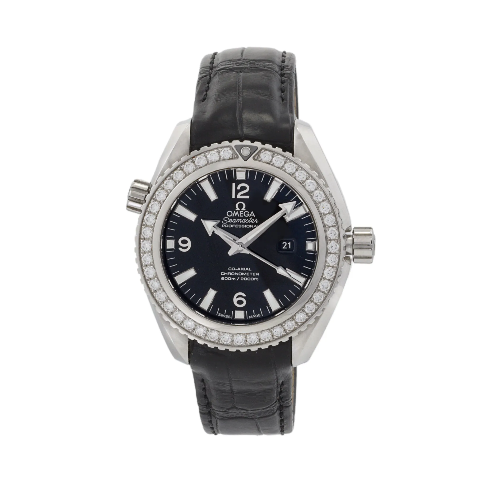 Omega Seamaster Planet Ocean Reference 232.18.38.20.01.001  Factory Set Diamond Bezel