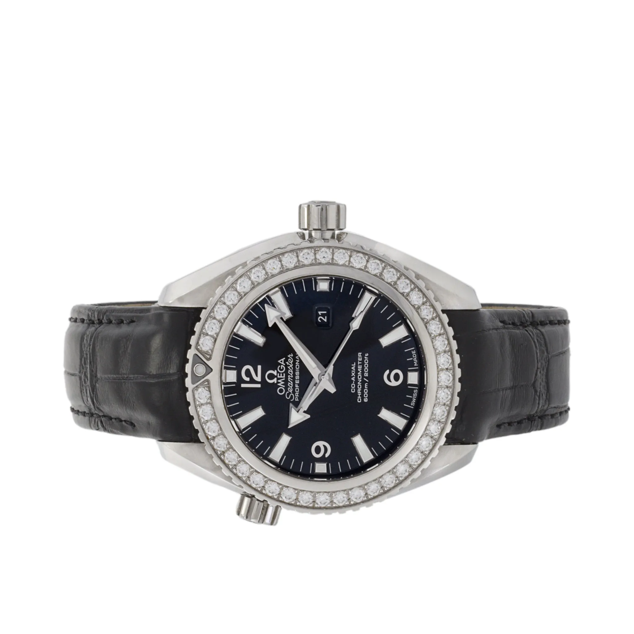 Omega Seamaster Planet Ocean Reference 232.18.38.20.01.001  Factory Set Diamond Bezel