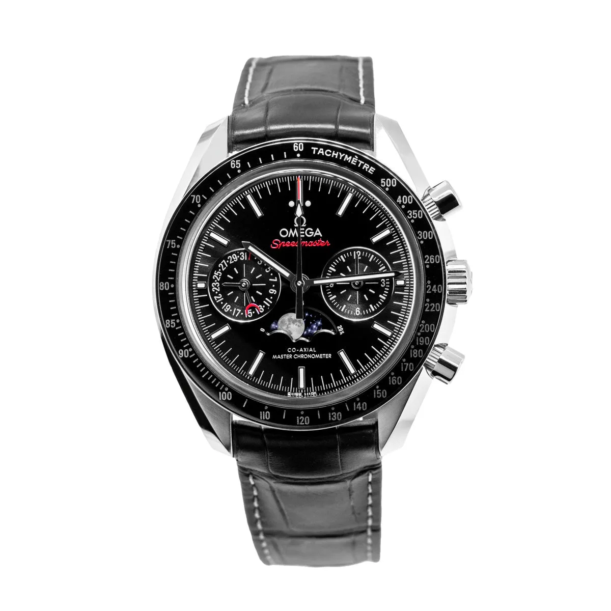 Omega Speedmaster Chronograph 44.25mm Stainless Steel Black Index Dial 304.33.44.52