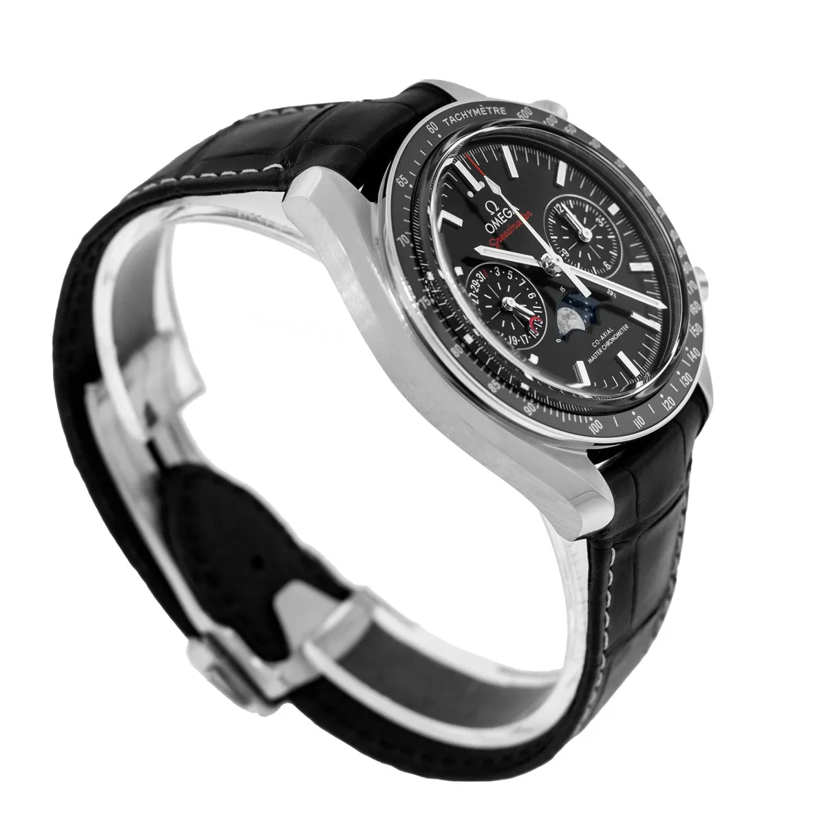 Omega Speedmaster Chronograph 44.25mm Stainless Steel Black Index Dial 304.33.44.52