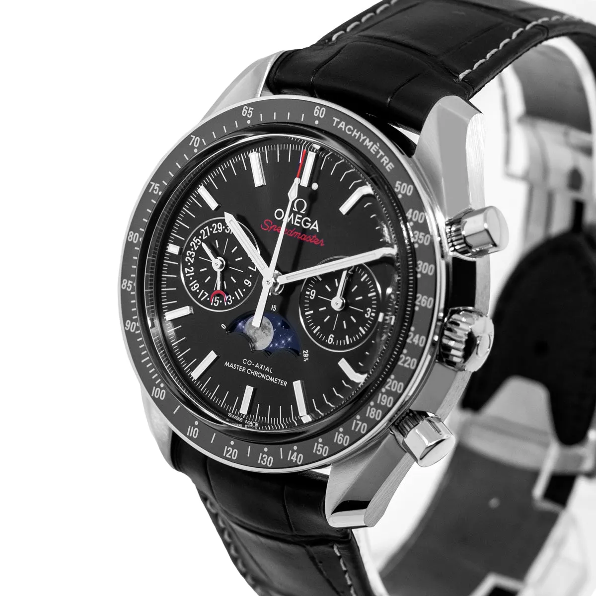 Omega Speedmaster Chronograph 44.25mm Stainless Steel Black Index Dial 304.33.44.52