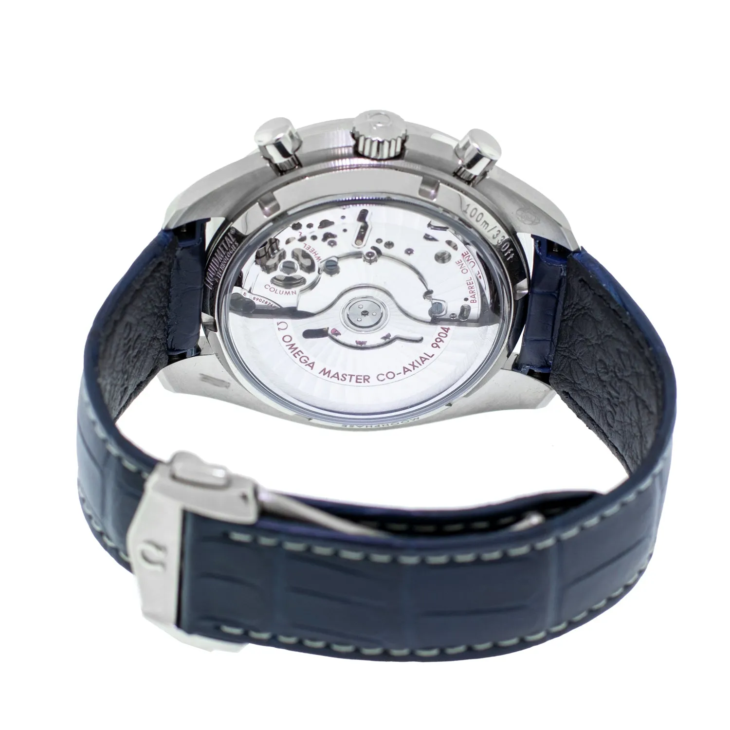 Omega Speedmaster Chronograph 44.25mm Stainless Steel Blue Index Dial 304.33.44.52