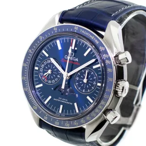 Omega Speedmaster Chronograph 44.25mm Stainless Steel Blue Index Dial 304.33.44.52