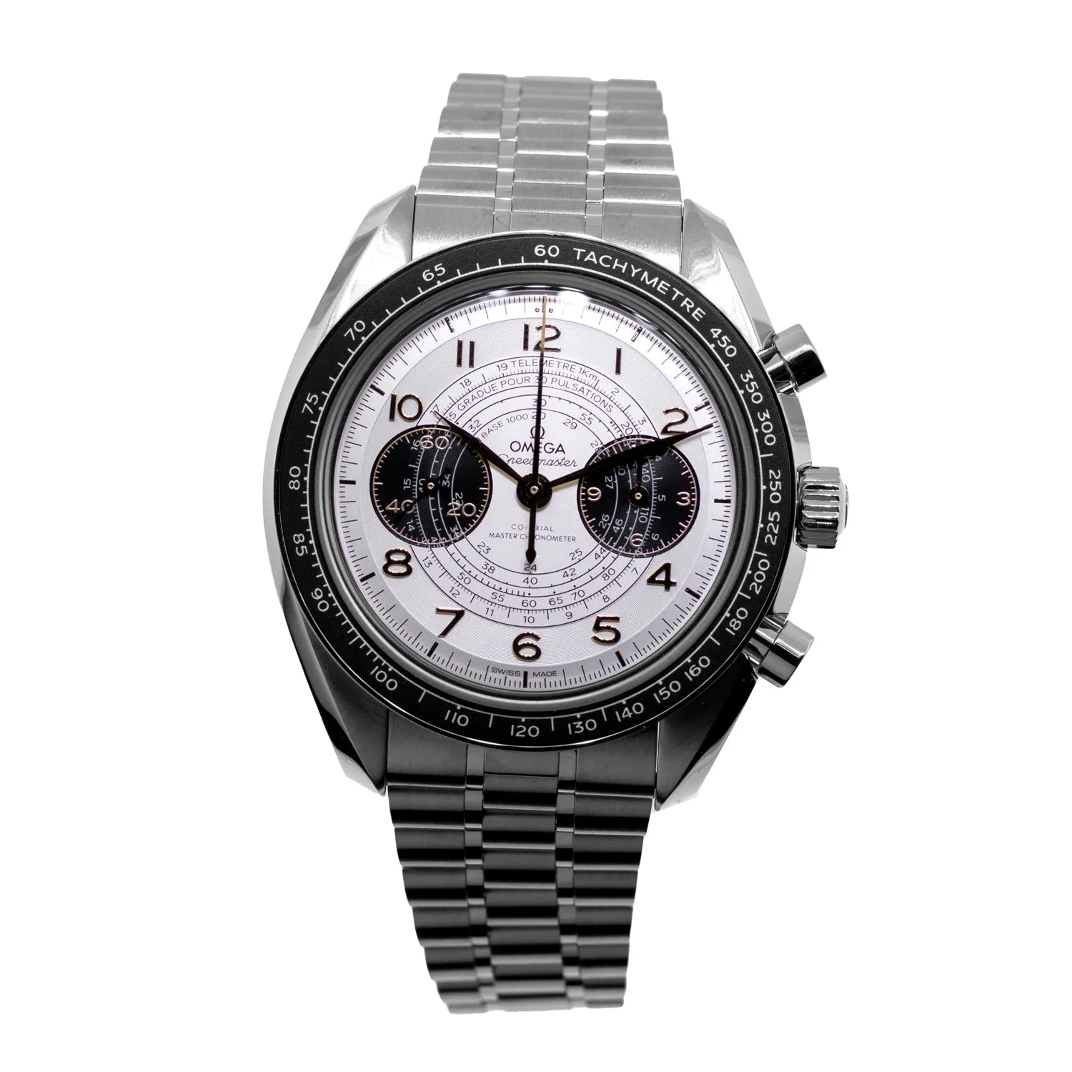 Omega Speedmaster Chronoscope Co‑Axial Master Chronometer 43mm Steel Silver Arabic Paris 2024 Special Edition 522.30.43.51.02.001