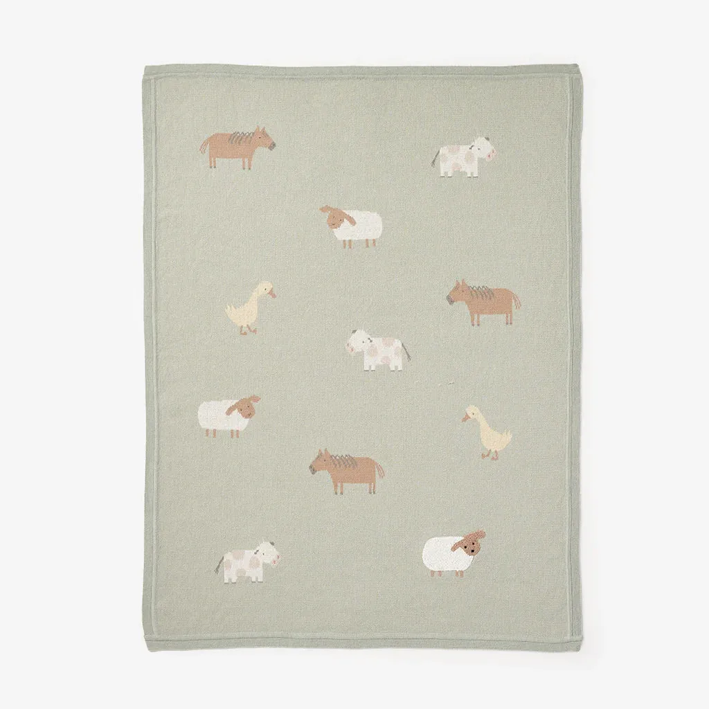 ON THE FARM KNIT BLANKET