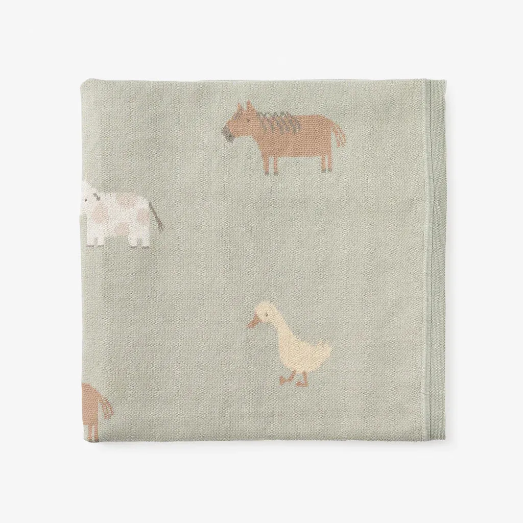 ON THE FARM KNIT BLANKET