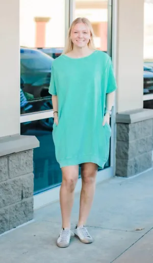 On the Town Dress in Aqua