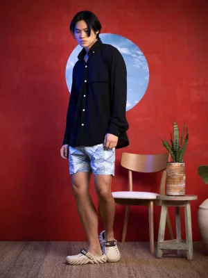 One chest pocket detailed polyester shirt