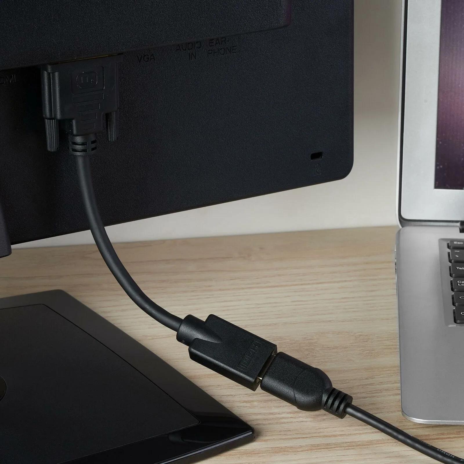 Onn DVI To HDMI Adapter, Connect Computer To HDTV Or Monitor Black 4 Inch