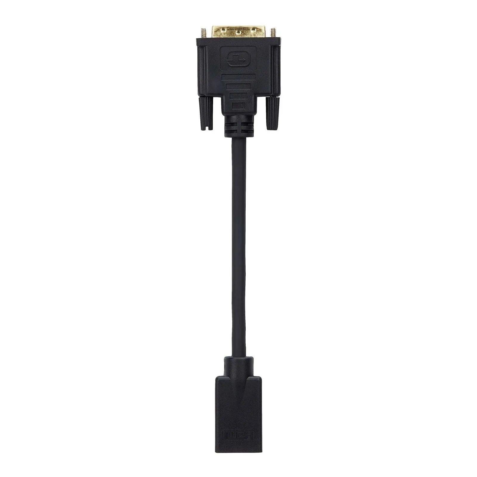 Onn DVI To HDMI Adapter, Connect Computer To HDTV Or Monitor Black 4 Inch