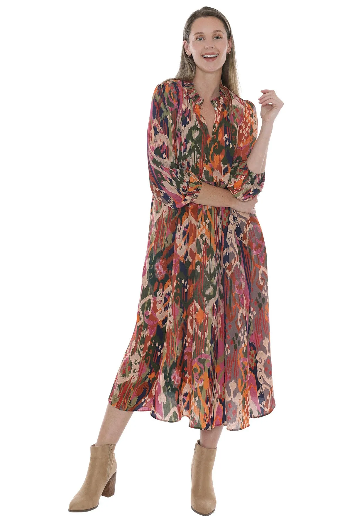 Opulant Ikat Dress Multi
