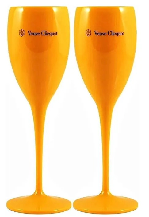 Orange Champagne Flute & Ice Bucket Set