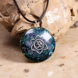 Orgonite Pendant Divine Harmony Symbol OM & Lotus