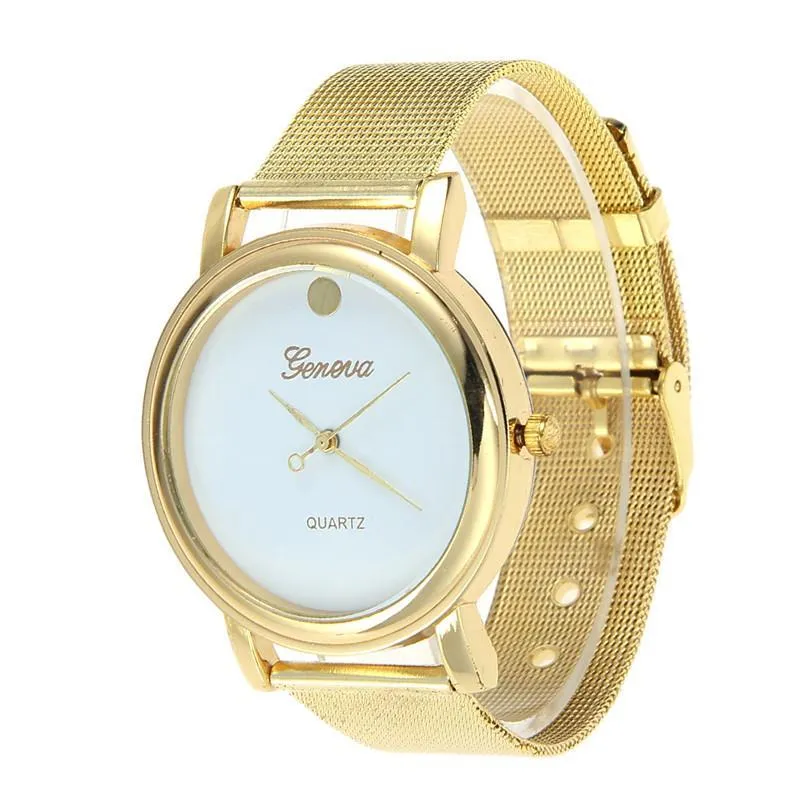 Original Geneva Womens Classic Gold Tone Analog Watch