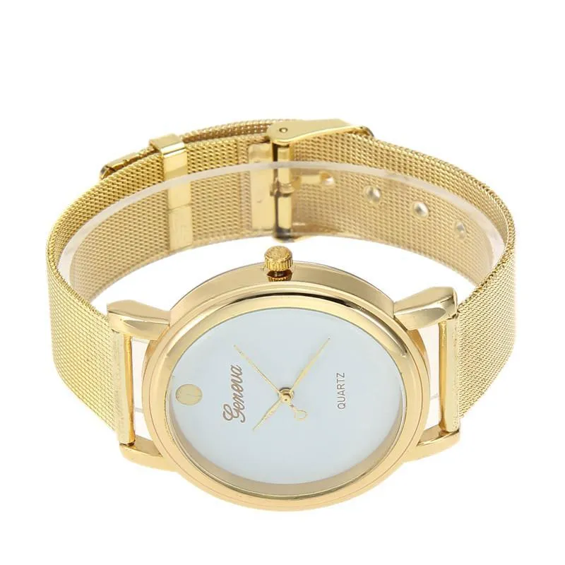 Original Geneva Womens Classic Gold Tone Analog Watch