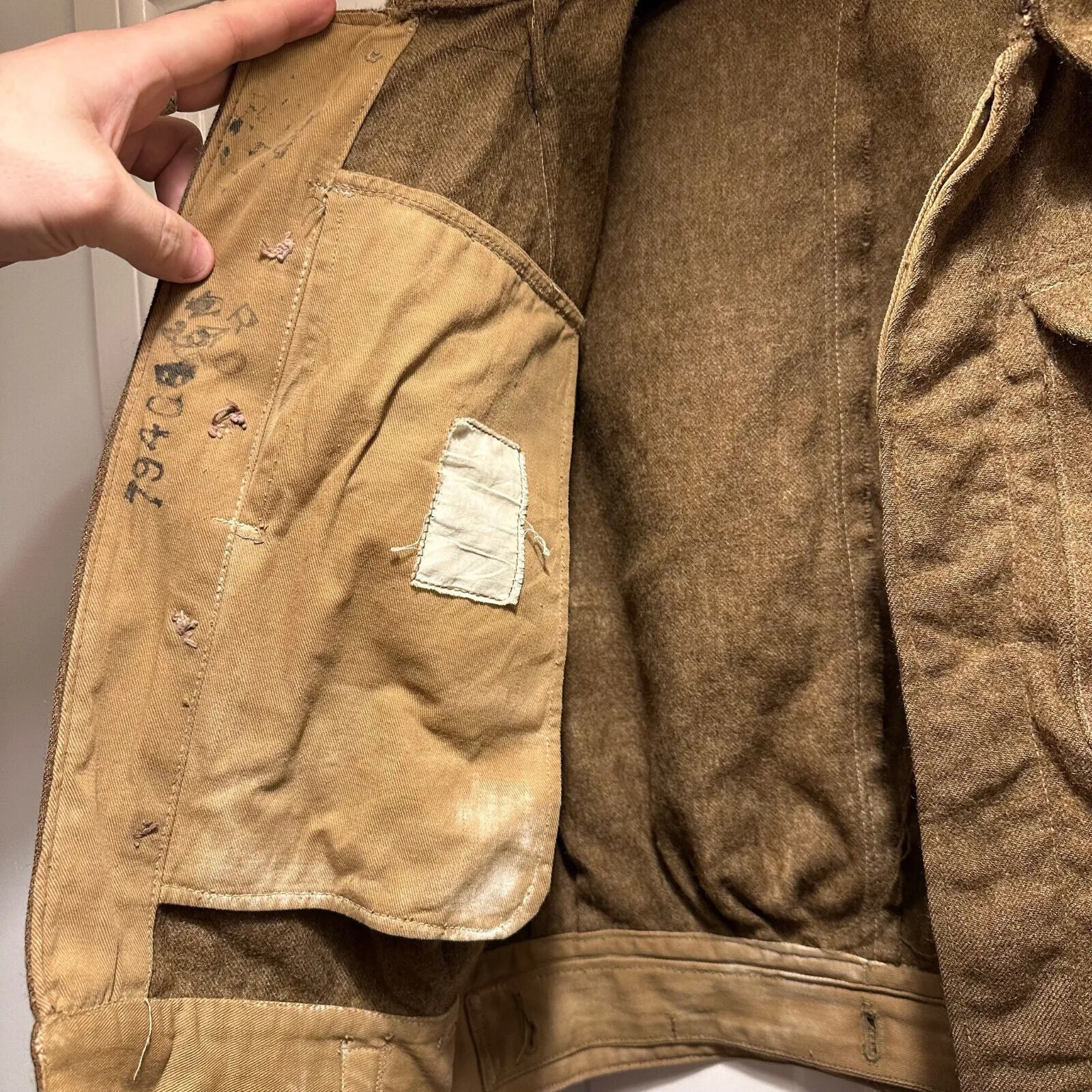Original WW2 British Army Battledress Jacket Blouse - 43" Chest - 1939
