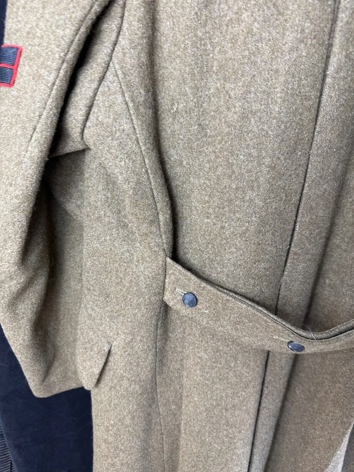 Original WW2 British Army Soldiers Greatcoat - US MADE - 1943 Dated Lend Lease