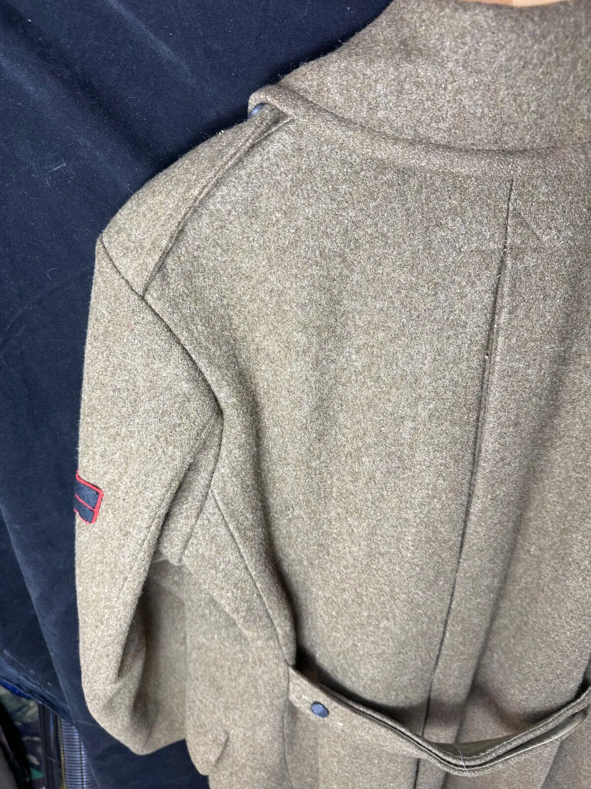 Original WW2 British Army Soldiers Greatcoat - US MADE - 1943 Dated Lend Lease