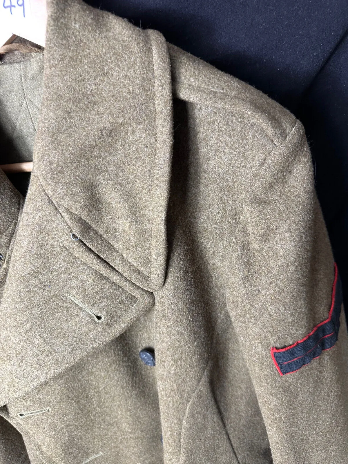 Original WW2 British Army Soldiers Greatcoat - US MADE - 1943 Dated Lend Lease