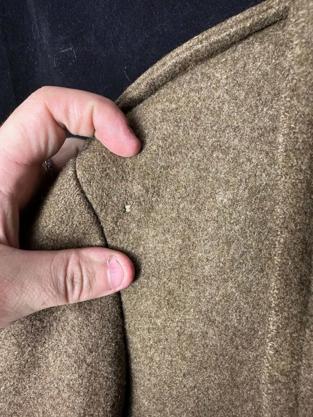 Original WW2 British Army Soldiers Greatcoat - US MADE - 1943 Dated Lend Lease