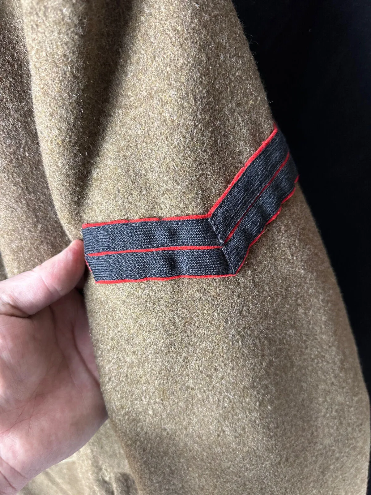 Original WW2 British Army Soldiers Greatcoat - US MADE - 1943 Dated Lend Lease