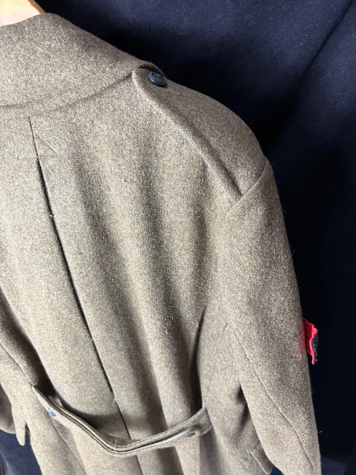 Original WW2 British Army Soldiers Greatcoat - US MADE - 1943 Dated Lend Lease