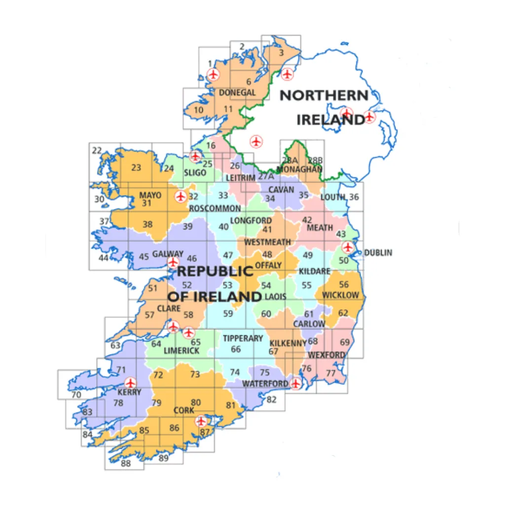 OSI 1:50,000 Laminated Discovery Series Map 2nd Edition