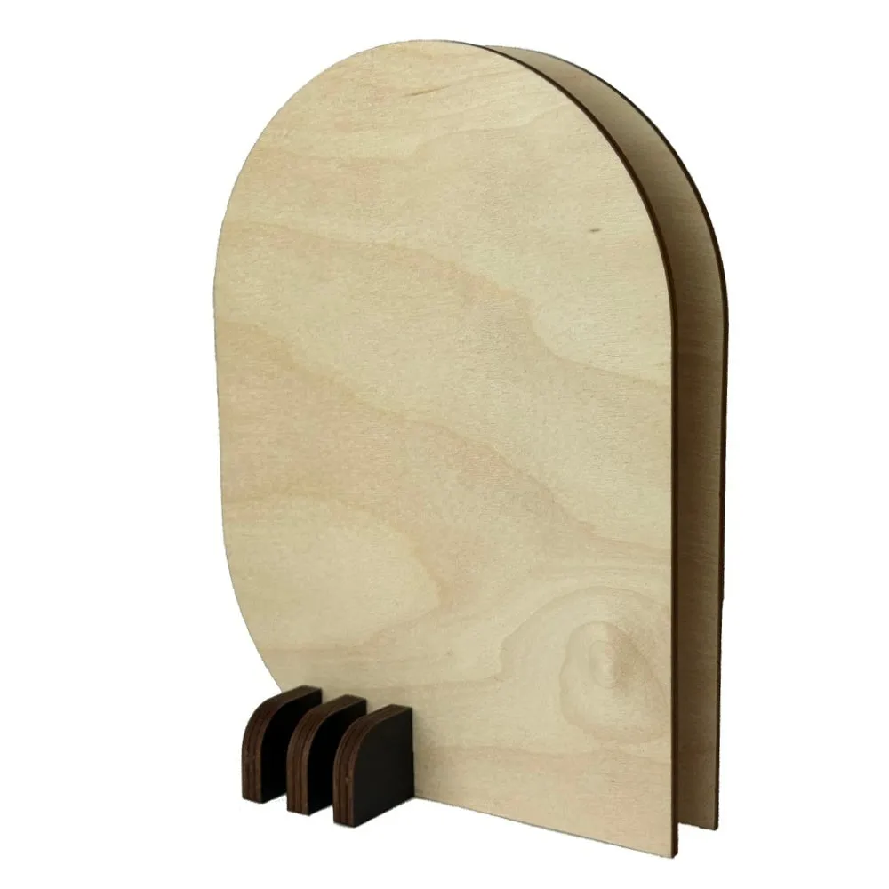 Owl table clock - birch